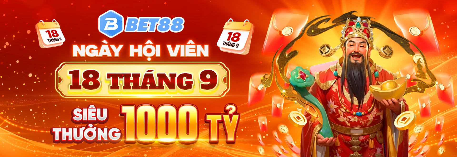 ngày hội viên 18 tháng 9 nhận nhiều ưu đãi bet88